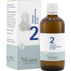 Braune Flasche und Schachtel mit der Aufschrift "Calcium phosphoricum D 6 Dil."